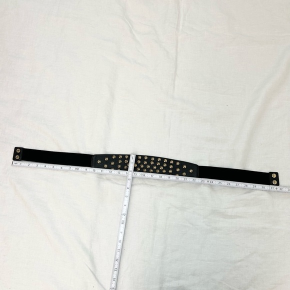 Faux Leather & Elastic Studded Belt - Picture 4 of 7
